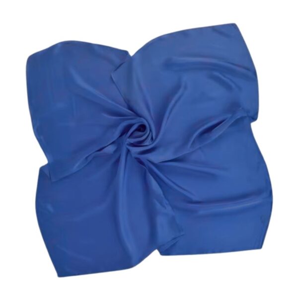 Kongeblåt Royal blue silketørklæde 53 x 53 cm