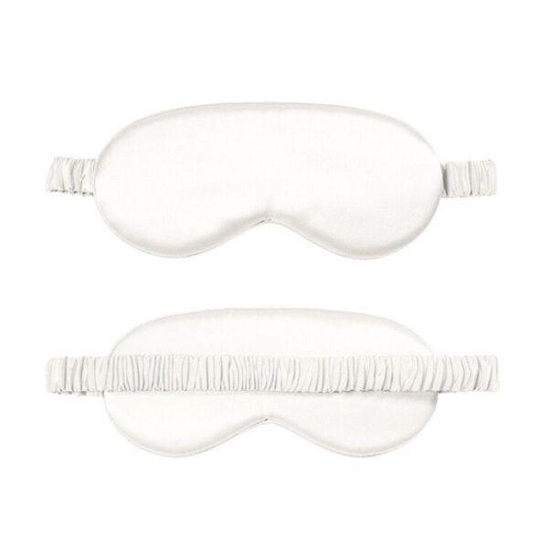 Hvid silkesovemaske 21 x 8,5 cm fra Silkly
