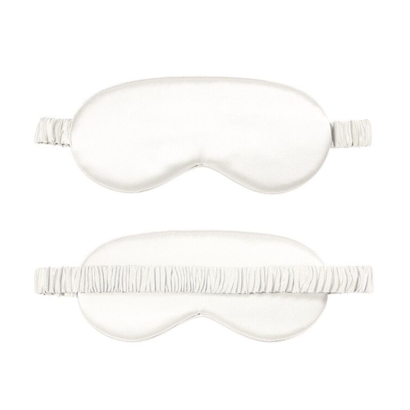 Hvid silkesovemaske 21 x 8,5 cm fra Silkly