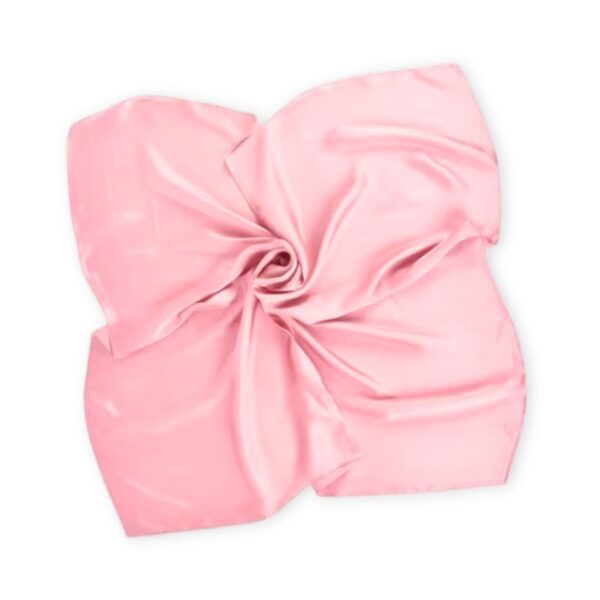 Varm Rosa ensfarvet silketørklæde 53 x 53 cm Silkly