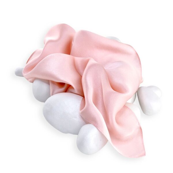 Lys pink morbærsilke tørklæde 53x53 cm