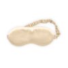 Creme vaniljebeige luksus silkesovemaske 9 x 20,5 cm