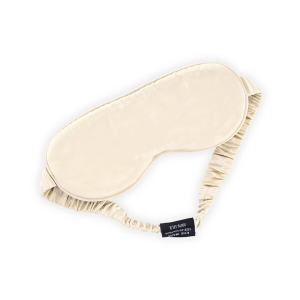 Lys sand beige silkesovemaske Oeko-Tex